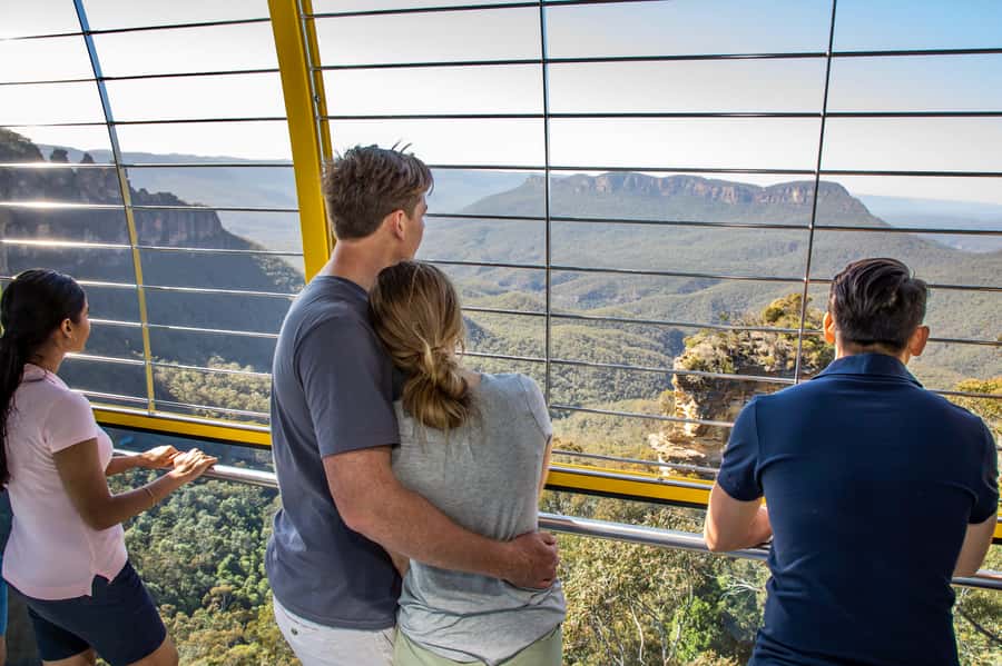 Blue Mountains: Private Scenic Tour with Optional Stops - Scenic World in Katoomba, steep rail, skyway, and rainforest walkway
