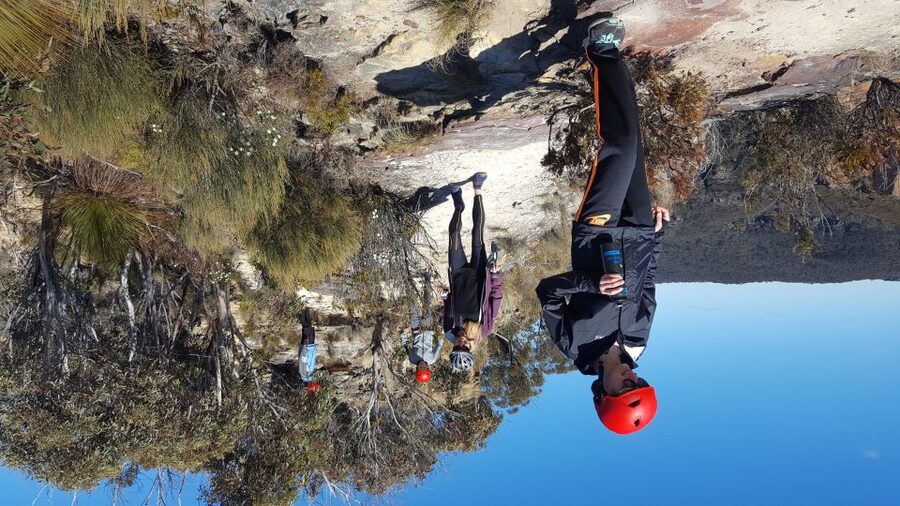 From Blue Mountains: Mountain e-Bike Ride, HANGING ROCK - Waterfalls and red sandstone cliffs, without the crowding vibe