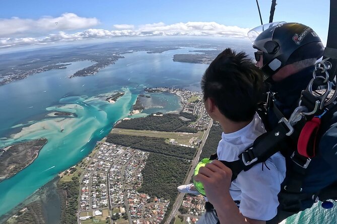 From Sydney: Tandem Skydive Experience over Newcastle Beach - What You See: Newcastle Coastline, Lakes, and Hinterland From Above