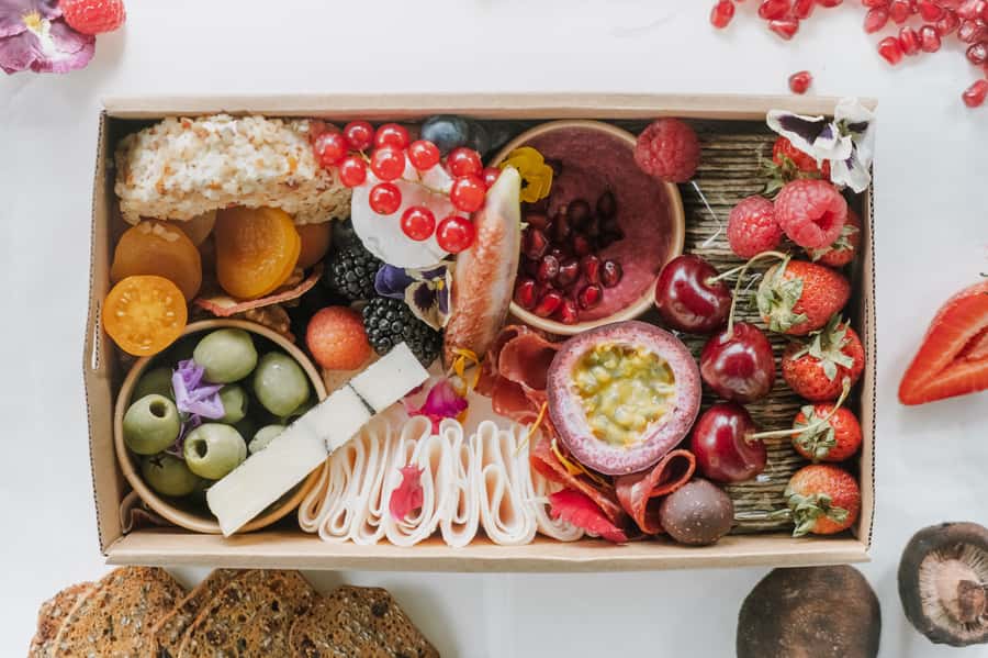 Luxury Picnic for 2 with Sydney Harbour Views at Kirribilli - The grazing box choices: antipasto, fruit, or sweet