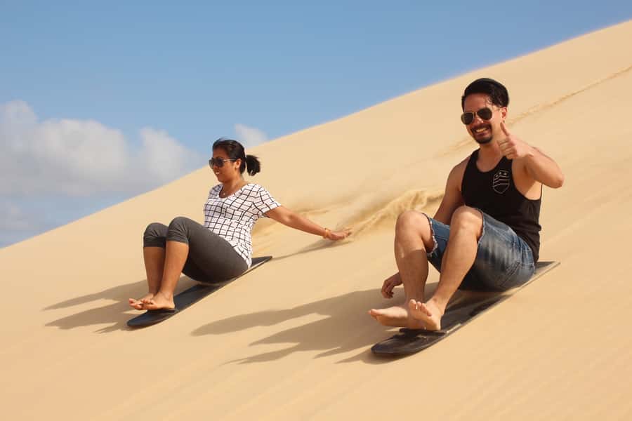 Port Stephens: Birubi Beach 4WD Tour with Sandboarding - Jet spotting and photo moments you can plan for