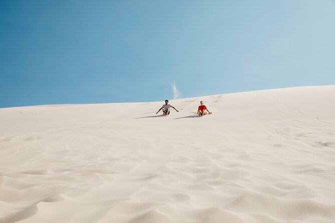 Small Group Port Stephens + Dolphins + 4WD/sandboarding ex Sydney - Anna Bay to the dunes: the gateway to Stockton Bight