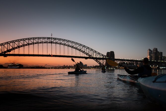 Sunset Harbour Bridge Kayak Escape - Stop 3: Luna Park Sydney, the playful side of the harbour at nightfall