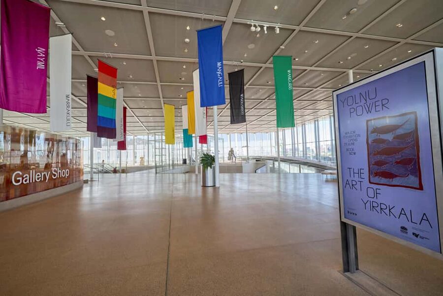 Sydney: Aboriginal Art Exhibition Ticket, Art Gallery of NSW - Finding Naala Badu and scanning in on Lower Level Two