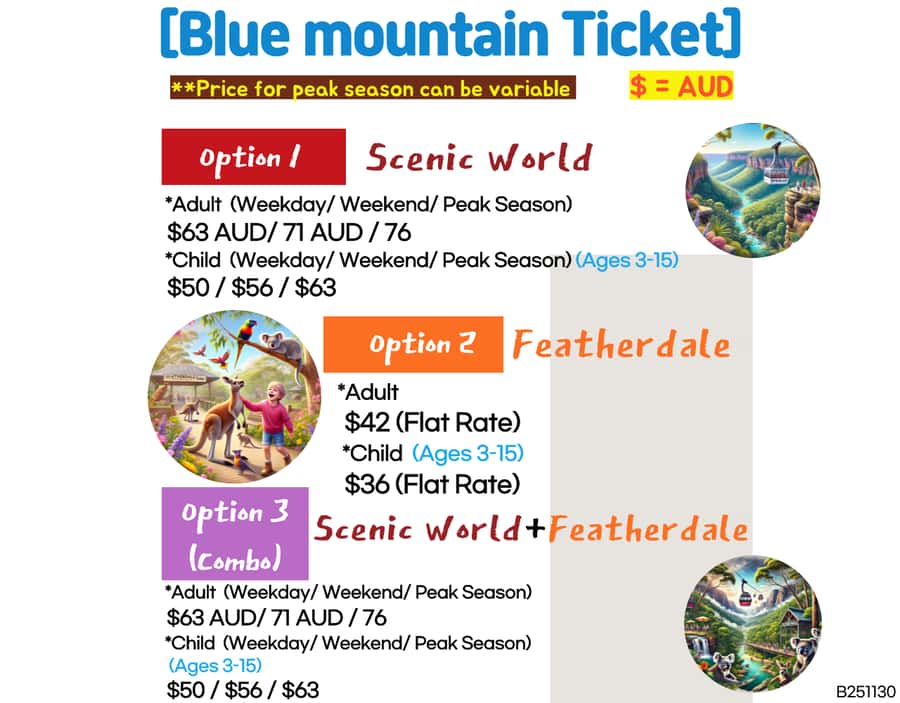 Sydney Blue Mountains, Scenic World, Featherdale (Private) - Scenic World in Katoomba: railway, skyway, cableway, and the walkway