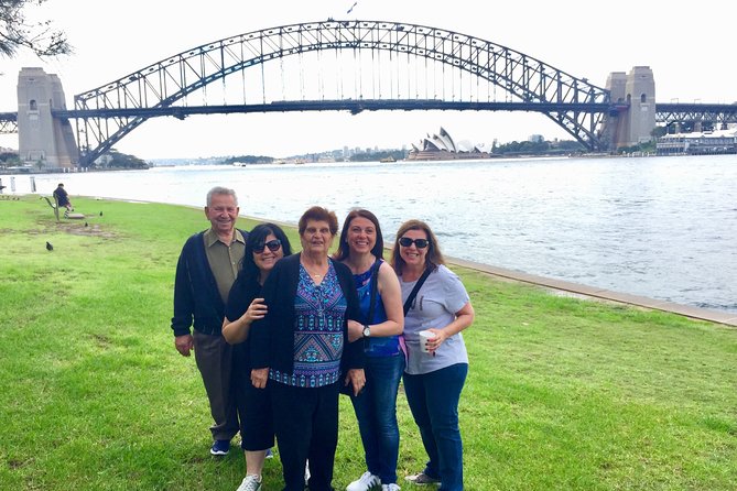 Sydney City, Harbour & Bondi Private Tour, with Airport pick up or drop off - The Rocks and the Harbour Bridge north-side views