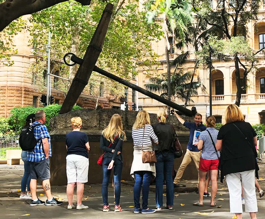 Sydney Convicts, History & The Rocks 2.5-Hour Walking Tour - Macquarie Place Park: turning architecture into a timeline