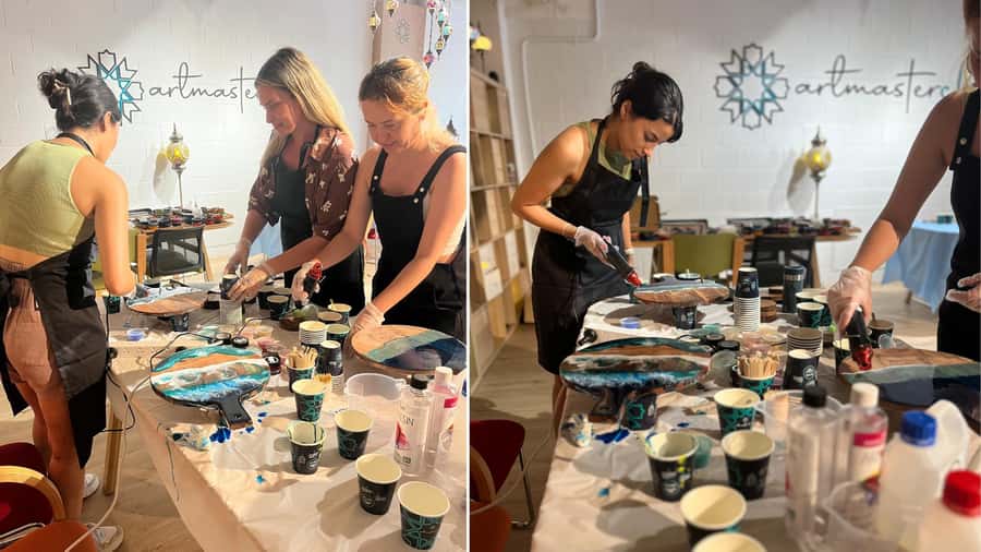 Sydney: Resin Art Classes - Cheeseboards & Coasters - What You Can Make: Coasters, Cheeseboards, and Resin Wall-Style Pieces