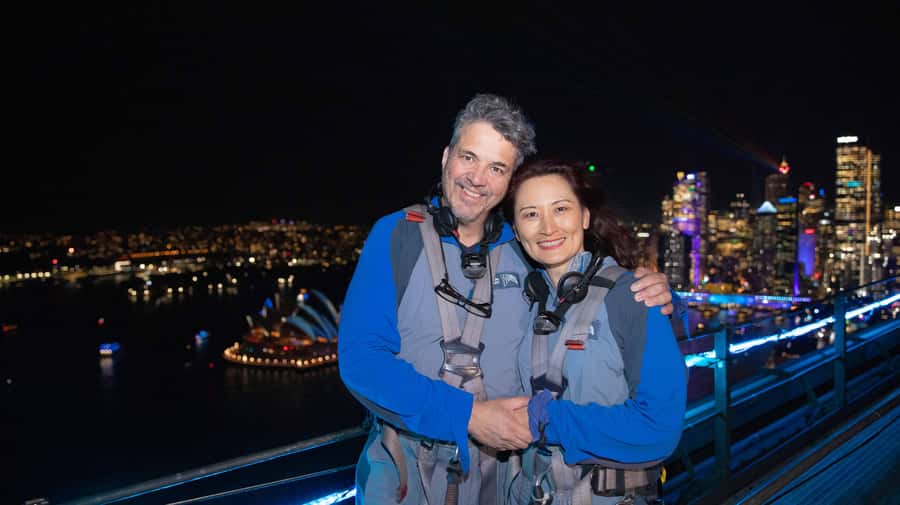 The Vivid Sydney BridgeClimb - The climb experience: relaxed pace, small-group rhythm, and real steps
