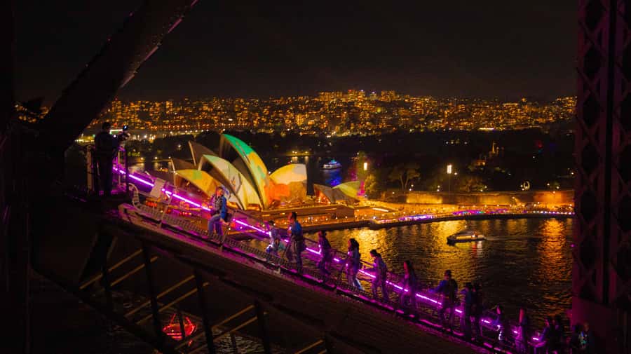 The Vivid Sydney BridgeClimb - Vivid Sydney lights up close, and why the pace helps you enjoy it