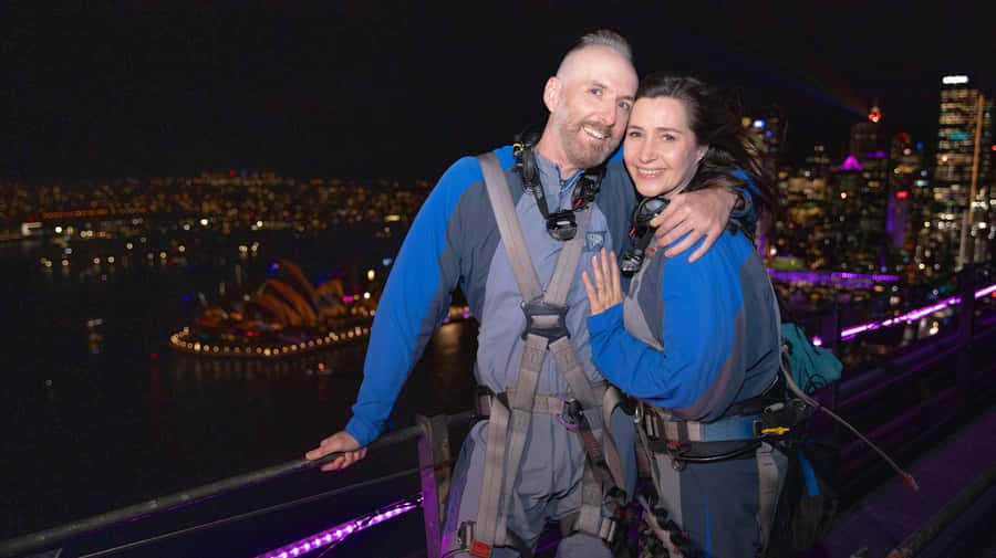 The Vivid Sydney BridgeClimb - Check-in at The Rocks, then gear up for the climb