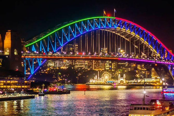 Vivid 90-Minute Sydney Harbour Intimate Catamaran Cruise with Canapes - Circular Quay to the Opera House: where the light show makes sense